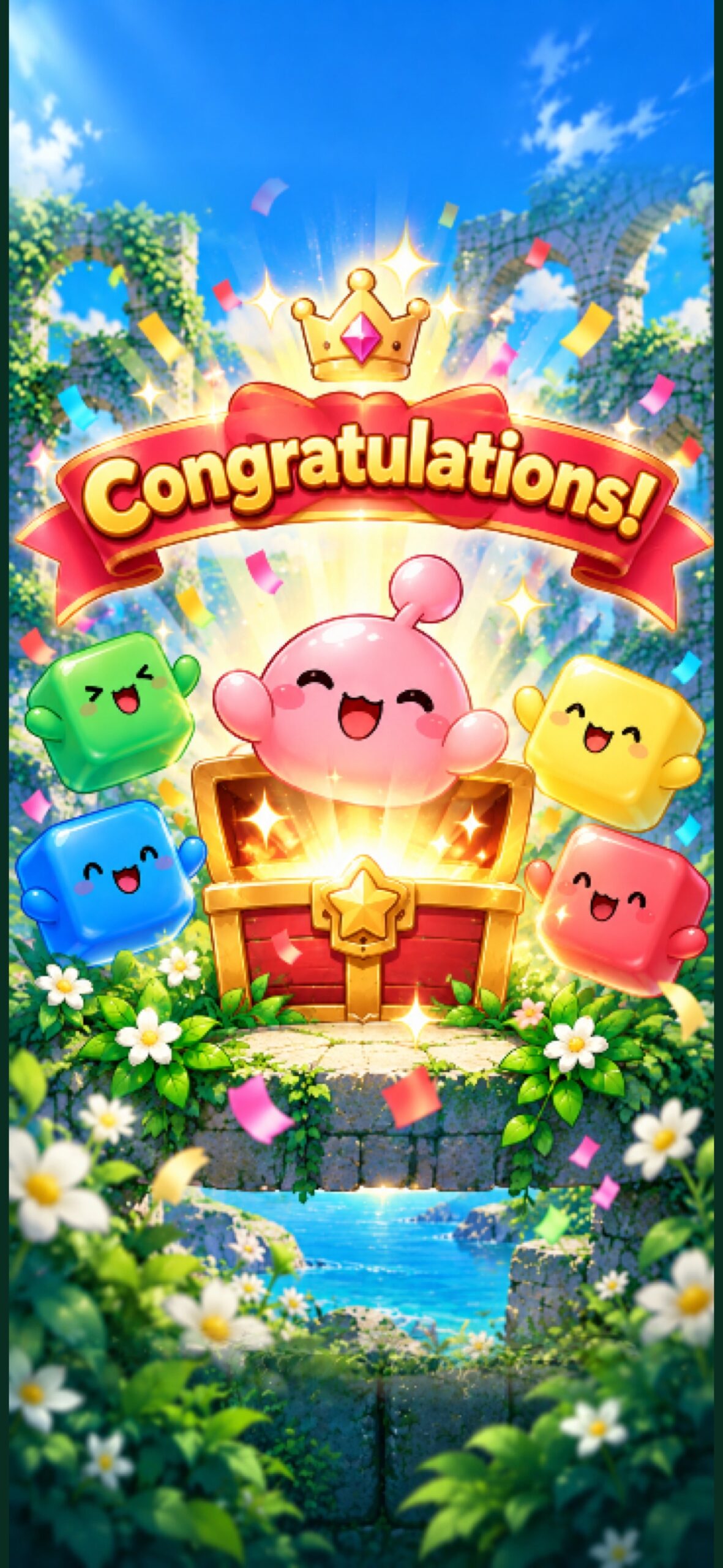 POMCHAINのCongratulations画面